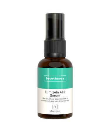 facetheory Lumizela S9-15% Azelaic Acid Smooth Emulsion Green Tea Serum Calming Aloe Vera Vegan and Cruelty-Free Made in the UK | 30 ml