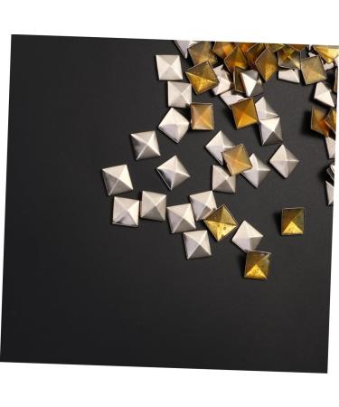 COHEALI 200 Pcs Metal Studs Pyramid Studs Flat Back Metal Spikes Rivet Studs Square Nail Self Made Hot Sheet Silverx2pcs Size 2x2pcs - Buy Online on SooperMarket.com