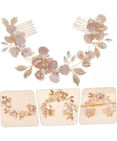 Mikinona Pearl Rhinestone Couple Combs Crystal Hair Comb Headband Floral Hair Comb Hairband Hair Comb Headdress Bridal Headband Comb Wedding Hair Accessory Women Headdress Bridal Headdress - Buy Online on SooperMarket.com