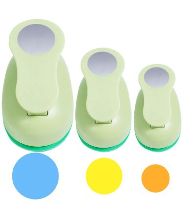 UCEC Circle Punch 3 Pcs Circle Hole Punch Paper Punches for Crafting 3/8+5/8+1Inch Circle Cutter for Paper Crafts circle Medium-3pack