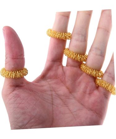 Ibasenice 5-St Spiky Sensory Ring - Acupressure Finger Circulation Toy | Chinese Medicine Massage Device - Buy Online on SooperMarket.com