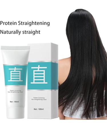 Protein Correcting Hair Straightening Cream Hair Straightening Treatment Cream For Curly Hair Nourishing Fast Smoothing Collagen Hair Straightener Cream For All Hair Types (3pcs) - Buy Online on SooperMarket.com