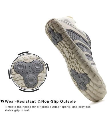 Oranginer Men's Barefoot Shoes - Minimalist Cross Training Shoes for Men - Big Toe Box - Size 6.5, Beige - Buy Online on SooperMarket.com