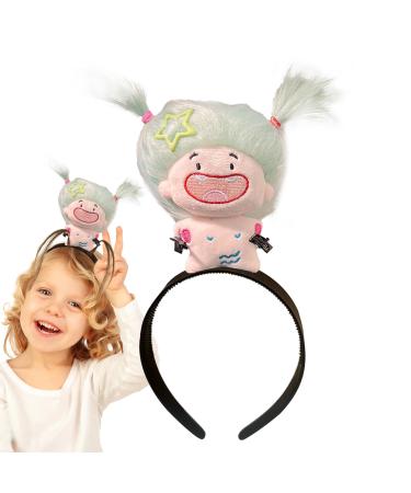 TROONZ Doll Hairband Plush Constellation Doll Hairband Plush Doll Headdress Hair Ornament for Girls Kids Children