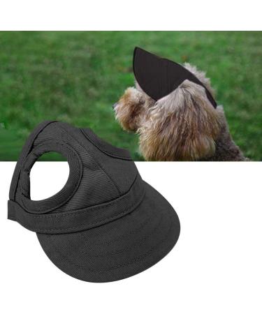 Adjustable Baseball Cap for Pets - Dog Sport Hat with Ear Holes - Summer Travel Dog Sun Hat (L-Black) - Buy Online on SooperMarket.com