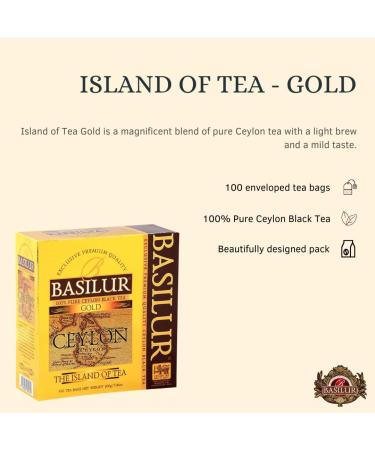 Basilur Island of Tea Gold Black Tea 100 Teabags of 2 g - Buy Online on SooperMarket.com
