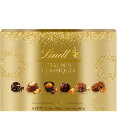 Lindt Pralines Classiques Assorted fine Chocoaltes Decadent Flavours & Delicate Textures Perfect for the Holidays - 405g