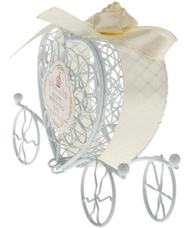 Lodokdre Metal Carriage Gift Box Gift Box Decoration - champagne + white - Buy Online on SooperMarket.com