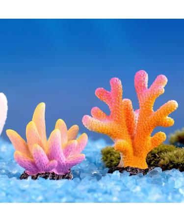 Movoja 2 Pieces Aquarium Decoration Corals - Fresh & Saltwater Decor - Vibrant 5 Red Coral for Aquaristics - Buy Online on SooperMarket.com
