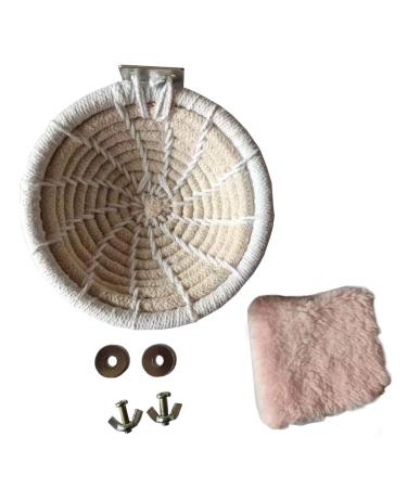 Ycnpeatt 1 Piece Cotton Bird House Bird Nest with Set screw for Budgies Parakeet Cockatiel Small Medium Parrot Cage Hatching Nesting Box