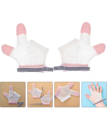 4 Pairs GLEAVI Infant Ring Biting Gloves & Thumb Protectors - Pink Kids Finger Stop Guard (12X10.5CMx4pcs) - Buy Online on SooperMarket.com