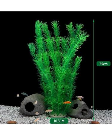 Ctpeng XXL Aquarium Decorations - Set of 3 Plastic Plants for Fish Tanks | 55cm 10cm 8cm - Buy Online on SooperMarket.com
