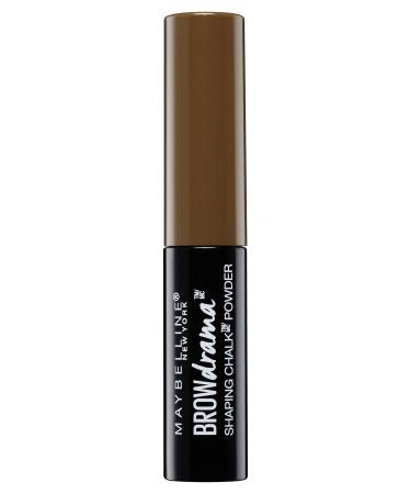 Maybelline Brow Drama Shaping Chalk Powder No. 130 Dark Blonde velvety eyebrow powder for natural distinctive eyebrows with soft contours No. 130 Dark Blond 1 piece (1 Pack)