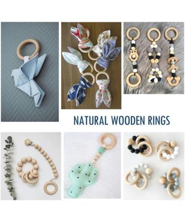 20PCS Natural Wood Rings for Crafts - Macrame DIY Wooden Rings 55mm/2.2inch - Buy Online on SooperMarket.com
