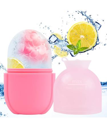 Ice Roller for Face and Eye,Gua Sha Massage,Neck & Cold Therapy for Injuries,Ice Mold for Facial Beauty,Tighten & Tone Skin & De-Puff Eye,Cryotherapy for Face,Remove Fine Lines,Reduce Acne (Red)