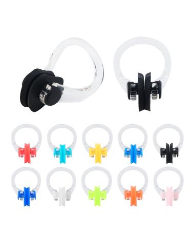 SAVITA Swimming Nose Clip with Waterproof Silica Gel for Kids and Adults, Multi-Color Box Package(10 Colors)