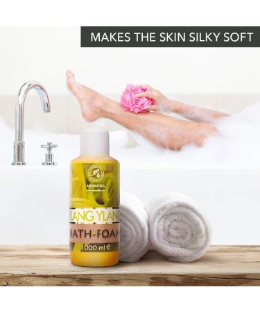 Bubble Bath Foam with Ylang Ylang Essential Oil 1000ml - Body Care for Good Sleep and Relaxation - Aromatherapy Spa Experience - Buy Online on SooperMarket.com
