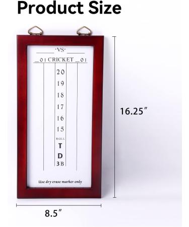 GSE Dry-Erase Dart Scoreboard for Dart Board Cricket & 01 Games | Out Chart & Marker Included - Buy Online on SooperMarket.com