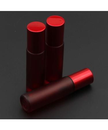 Kesell 10ml Glass Essential Oil Roller Bottles - Set of 10 Red Roller Balls - Buy Online on SooperMarket.com