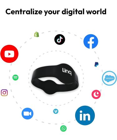 Linq Bracelet v3 - Smart NFC and QR Technology Band for Networking  Custom Links  Videos  and More (Black) - Buy Online on SooperMarket.com