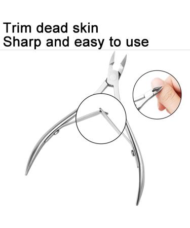 Olakin Set of 2 Stainless Steel Cuticle Nippers and Cutters with Pusher - Ideal for Manicure and Pedicure - Buy Online on SooperMarket.com