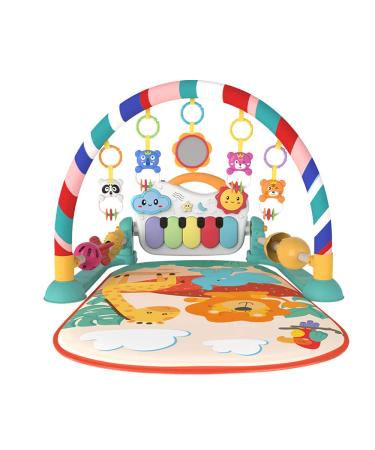 Eners Baby Gyms Play Mats Musical Activity Center Kick & Play Piano Gym Tummy Time Padded Mat for Newborn Toddler Infants(Green)