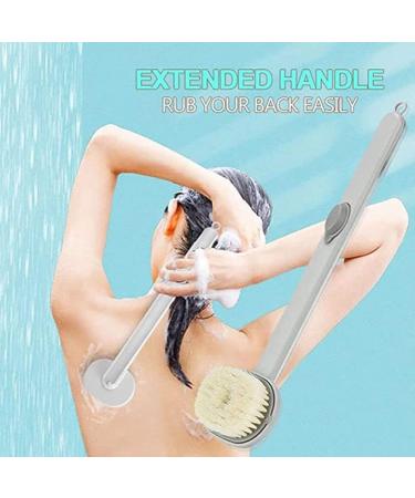 BTSEURY Long Handle Liquid Bath Brush - Detachable Exfoliating Body Scrubber and Soap Dispenser (Yellow) - Buy Online on SooperMarket.com