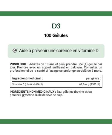 Nature's Bounty Vitamin D3 2500 IU Helps to prevent Vitamin D deficiency 100 Softgels - Buy Online on SooperMarket.com