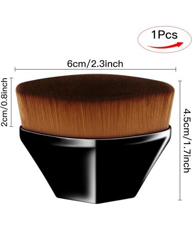 Multifunctional Black Foundation Makeup Brush for Flawless Liquid and Powder Cosmetics - Buy Online on SooperMarket.com