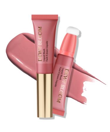 FREEORR Liquid Blush Wand Liquid Blusher Makeup Wand Soft Cream Blush Makeup Dual Use for Cheeks and Lips Breathable Easy to Blend and Dewy Finish Cheek Tint Blush Contour Blush Wands with Cushion Applicator#104 Cheery D-104