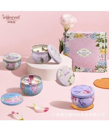 Orentas Fragrance Candles Gift Set - Pure Natural Soy Wax for Aromatherapy | 4 Pack (Jasmine Rose Peony Camellia) | Perfect for Travel & Meditation - Buy Online on SooperMarket.com
