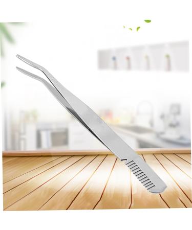 minkissy Eyelashes Tweezer Lash Cluster Stainless Steel Eyebrow Tweezer Eyelash Tweezer Eyelashes Extension Clip Makeup Tweezer Eyebrow Clip Cosmetic medium Silver - Buy Online on SooperMarket.com