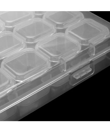 KVSERT 2X 56 Grid Tool Diy Removable Clear Plastic Organizer Nail Art Rhinestone - Buy Online on SooperMarket.com