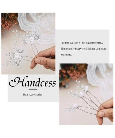 Handcess Wedding Hair Needles & Rhinestone Flower Clips - 5-Piece Bridal Accessories for Women and Girls - Buy Online on SooperMarket.com