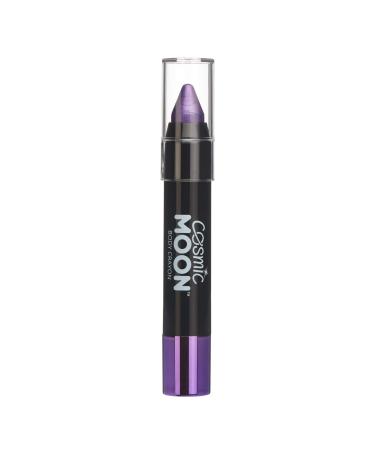 Cosmic Moon - Metallic Face Paint Stick/Body Crayon makeup for the Face & Body - 0.12oz - Easily create metallic designs like a pro! - Purple