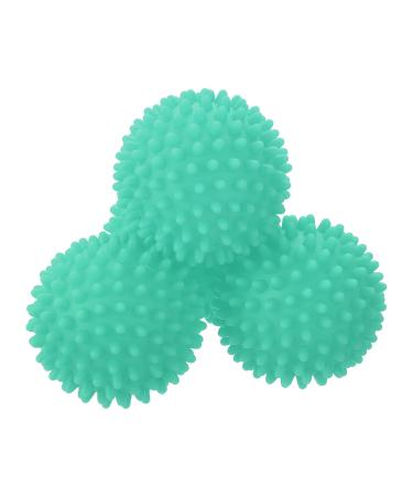 uxcell 4pcs Reusable Laundry Dryer Balls Vinyl Drying Balls for Reduce Wrinkles Static Fabric Softener Reduce Drying Time Save on Energy Blue-Green