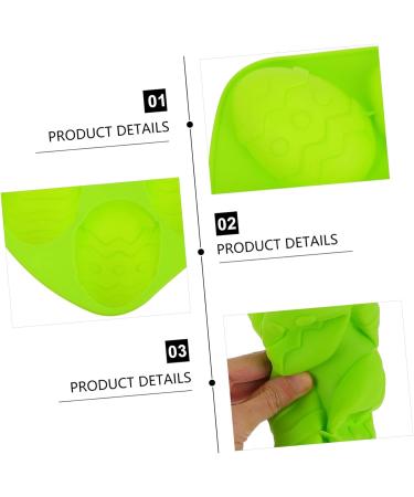 MAGICLULU 1pc Easter Egg Cake Mold Silicone Egg Molds Easter Candle Cake Mould Home DIY Baking Silicone Fondant Silcone Molds Candy Molds Biscuits Mold Muffin 3D Silica Gel Decorations 26.5X16.5CM Green - Buy Online on SooperMarket.com