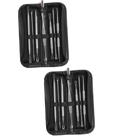 PLAFOPE 14 Pcs Blackhead Removal Extractor Tools Comedone Extractor Blackhead Extractor Silver - Buy Online on SooperMarket.com