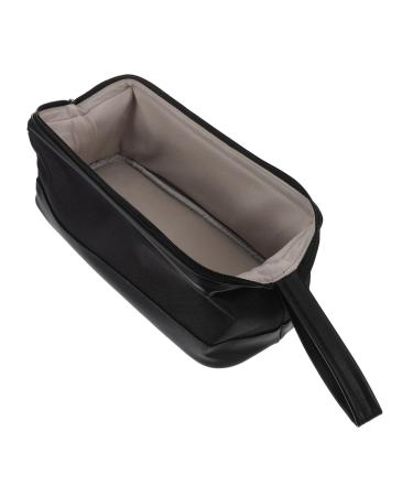 PACKOVE Hair Dryer Storage Bag Straightener Portable Hair Dryer Travel Bag Holder Bags Pu Black 36.00X15.50X13.00CM Black