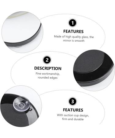 ADOCARN Shower Mirror Magnifying with Suction Cups - Small Travel Makeup Mirror with Lights - Buy Online on SooperMarket.com