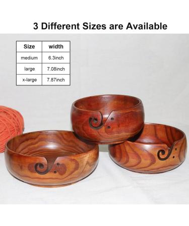 Handmade Rosewood Yarn Bowl Holder - X-Large Size for Knitting & Crochet - Perfect Gift for Mother's Day & Christmas - Buy Online on SooperMarket.com
