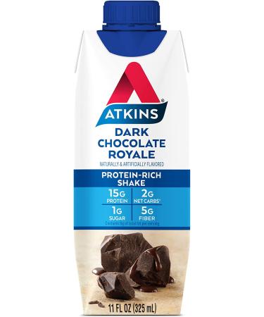 Atkins Dark Chocolate Royale Protein Shake 12 Count - Gluten Free, Keto-Friendly - Buy Online on SooperMarket.com