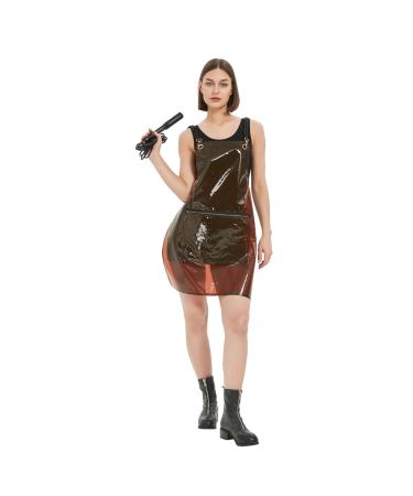 MIKI WELL Hair Stylist Apron - Adjustable Apron with Pockets Brown