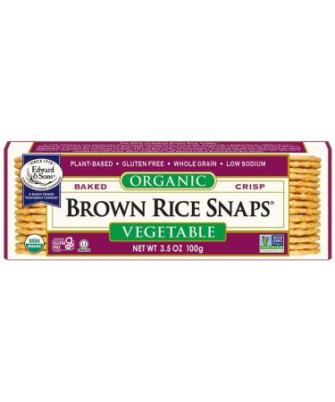 Edward & Sons Brown Rice Snaps Vegetable with Organic Brown Rice, 3.5 Ounce Packs (Pack of 12)