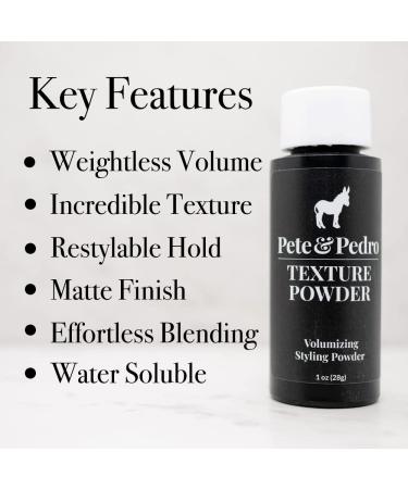 Pete & Pedro Natural Sea Salt Spray 2 oz. & Texture Powder 1 oz. Combo - Adds Instant Volume Texture & Thickness to Hair | Medium Hold Matte Finish Restyle at Will & Enhances Curls & Waves - Buy Online on SooperMarket.com
