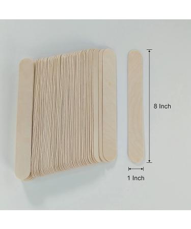 60 pcs 8 Inch Natural Jumbo Wooden Sticks for Arts and Crafts Projects - Buy Online on SooperMarket.com