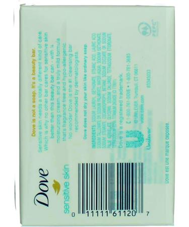 DOVE BAR SENSITIVE SKIN UNSCNT 2 X 3.75 OZ Unscented 106 g (Pack of 2) - Buy Online on SooperMarket.com