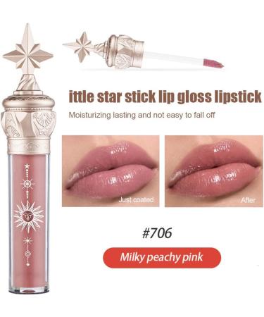 Mirror Gloss Lip Stain - Tinted Lip Balm for Plump and Moisturized Lips (Milky Peachy Pink 706) - Buy Online on SooperMarket.com