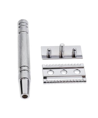Predolo High-Quality Silver Safety Razor for Men Classic Double-Edged Design Perfect for a Luxurious Shave - Buy Online on SooperMarket.com