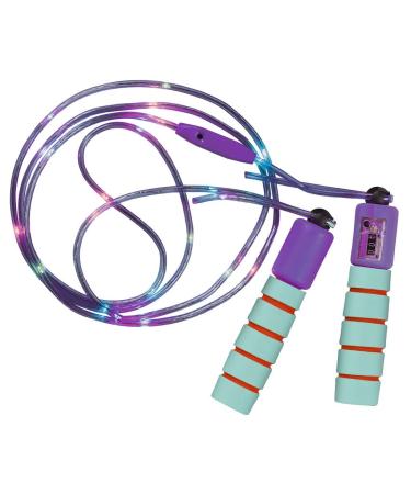moses. 38137 Luminous adjustable skipping rope with LED lights skipping rope with 3 different light modes and counter Multi-colored